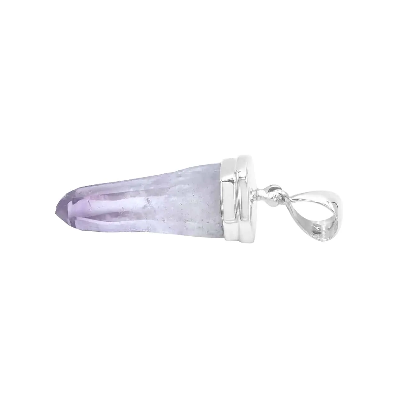 Starborn Amethyst Crystal Point Pendant in Sterling Silver