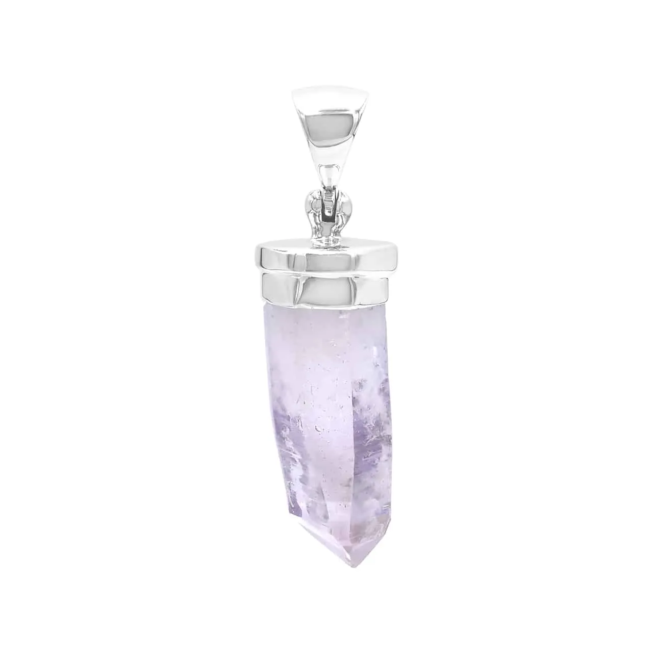 Starborn Amethyst Crystal Point Pendant in Sterling Silver