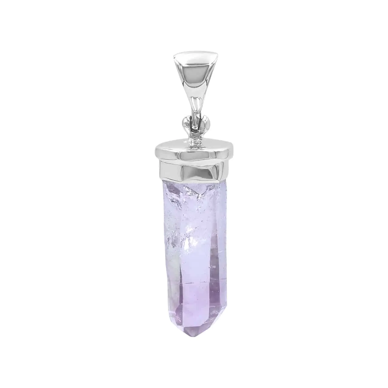 Starborn Amethyst Crystal Point Pendant in Sterling Silver