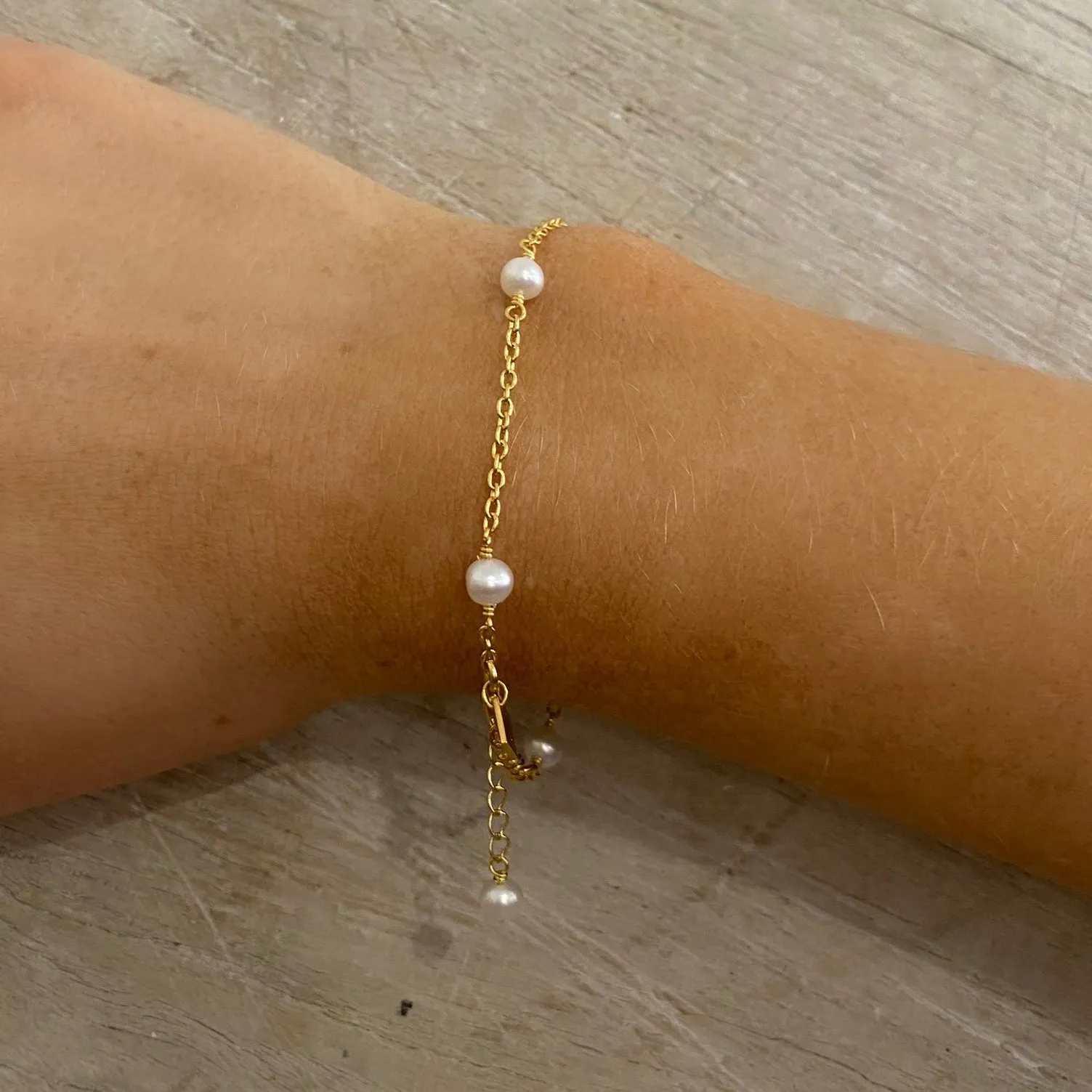 Stardust Pearl Bracelet Gold