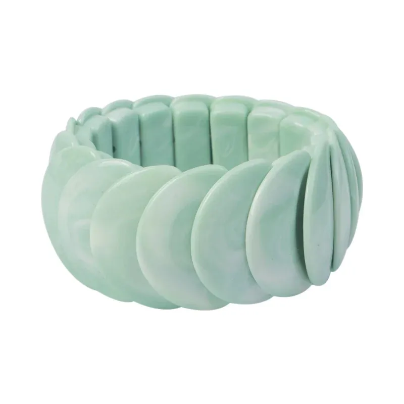 TEEK - Vintage Acrylic Wide Disc Bracelets Bangle