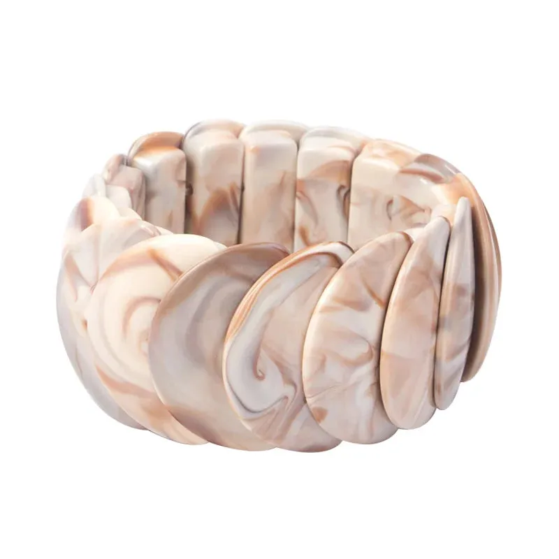 TEEK - Vintage Acrylic Wide Disc Bracelets Bangle