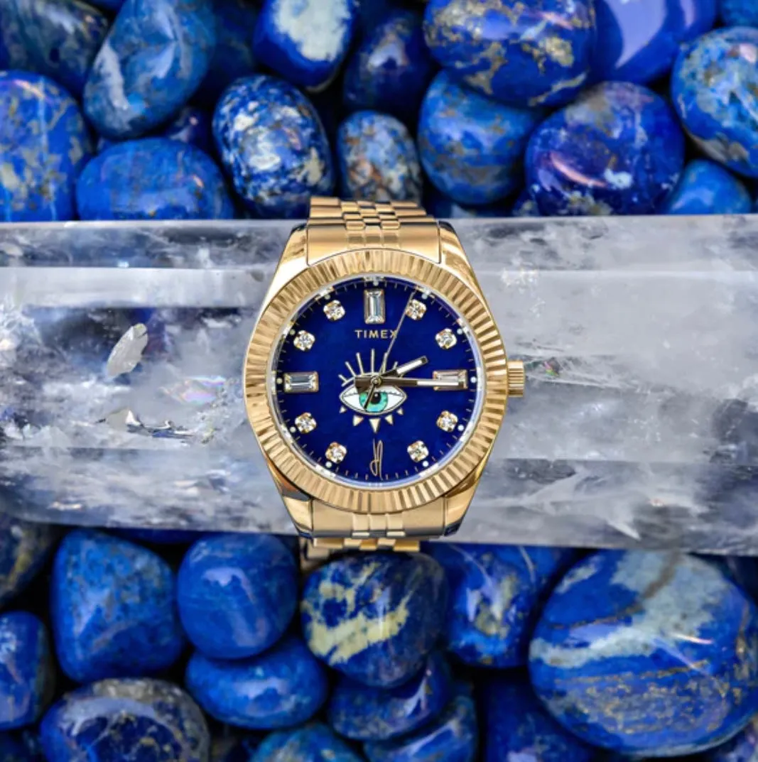 TIMEX x Jacquie Aiche Limited Edition Lapis Lazuli Evil Eye Watch