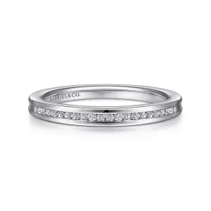 Toledo - 14K White Gold Channel Set Diamond Wedding Band