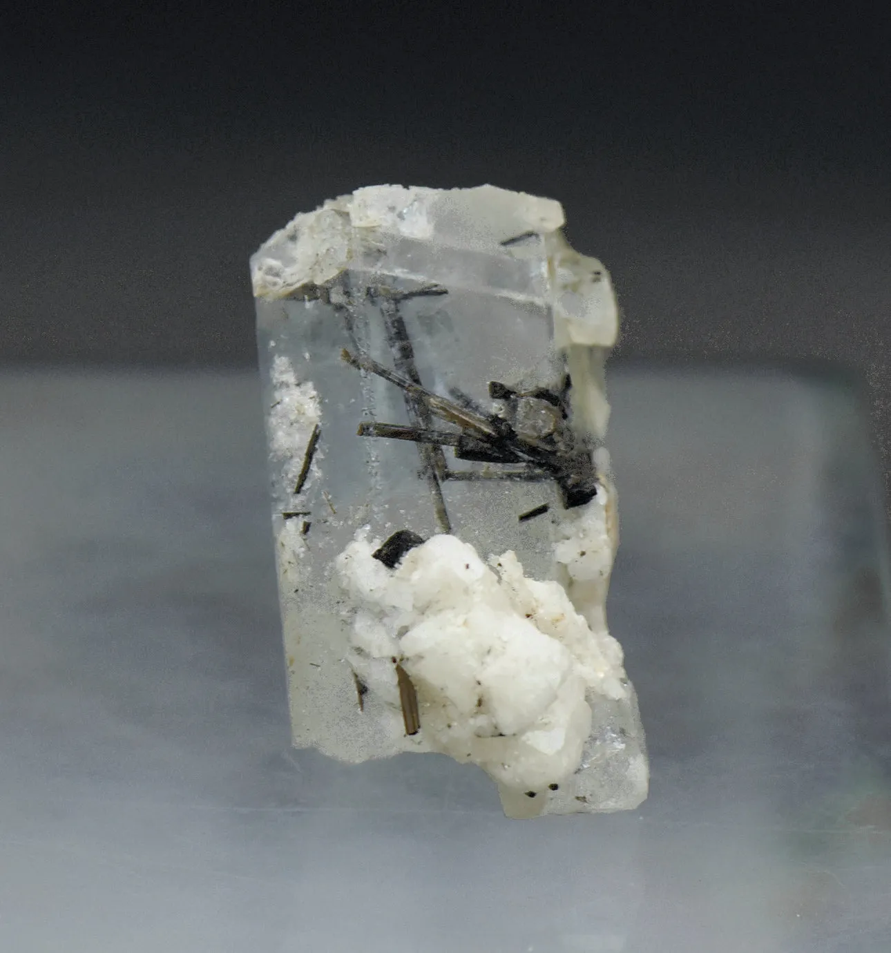 Tourmalinated Aquamarine Crystal - Pakistan