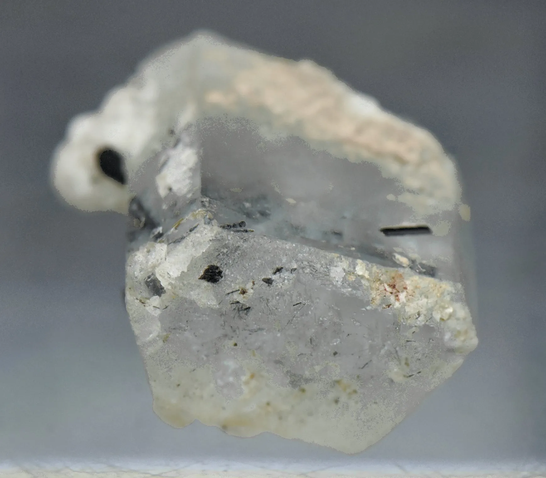 Tourmalinated Aquamarine Crystal - Pakistan