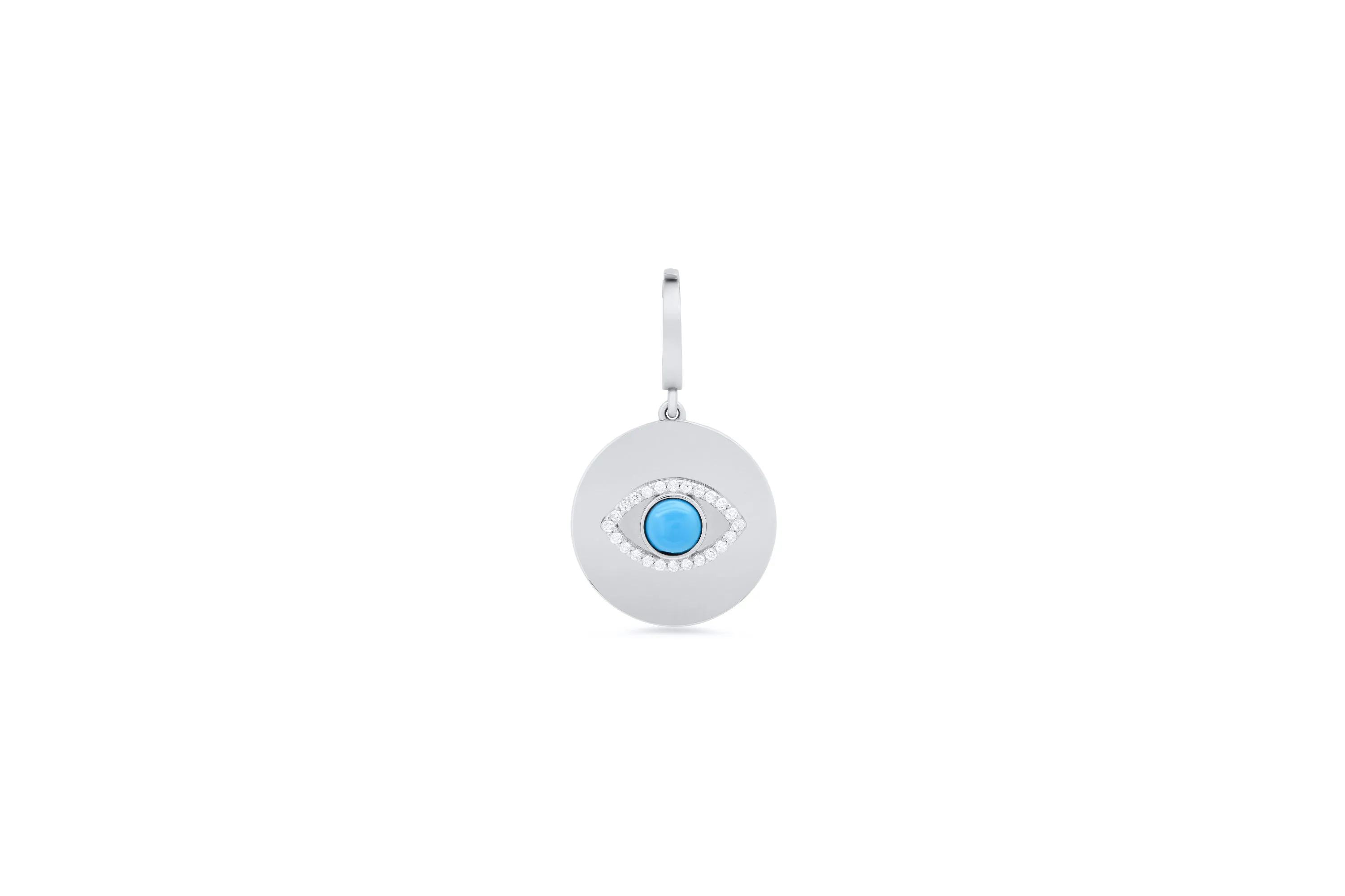 Turquoise Evil Eye Disc Charm