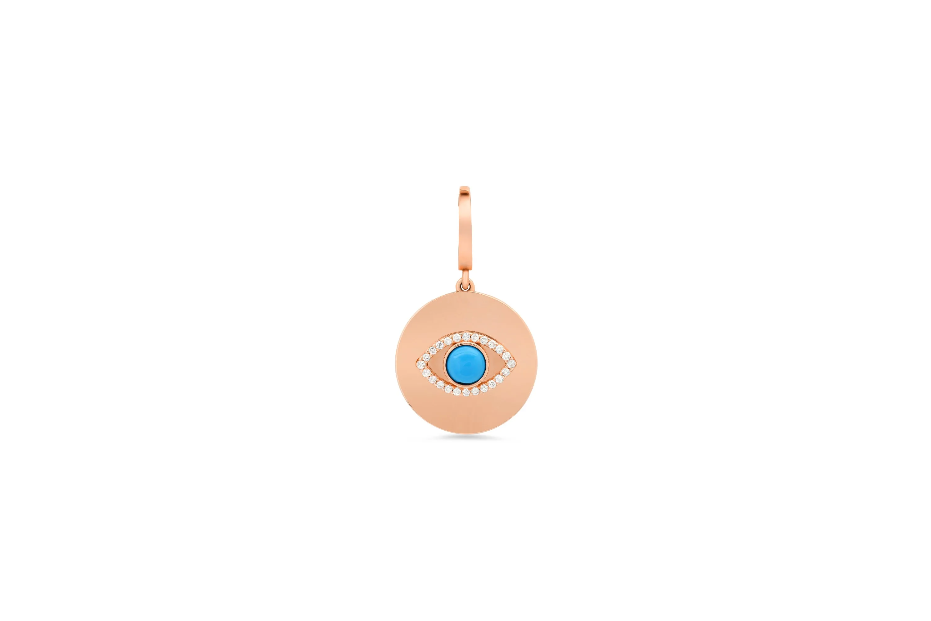 Turquoise Evil Eye Disc Charm